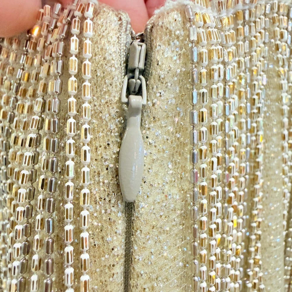 Jovani Gold Sequin Fringe Mini Tassle Dress with V-Neck *UNICORN* - Picture 11 of 17